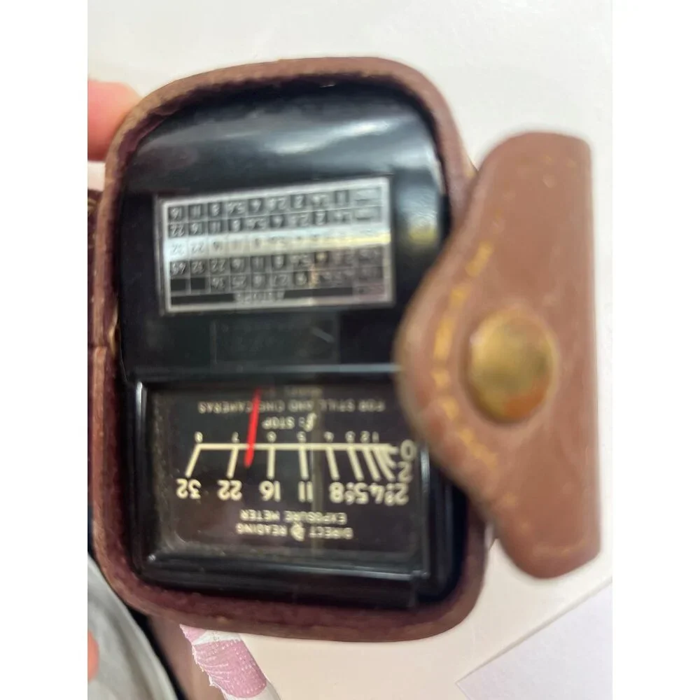 Vtg Weston Master II Exposure Meter Model 853 With Leather Case 58e